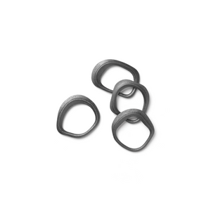 Flow Napkin Rings - Set of 4 - Black Brass