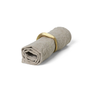 Flow Napkin Rings - Set of 4 - Brass