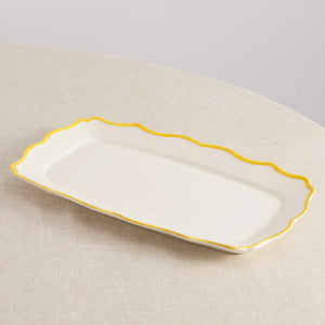 Giovanna Hand-Painted Rectangular Tray - 16'' x 8.9''
