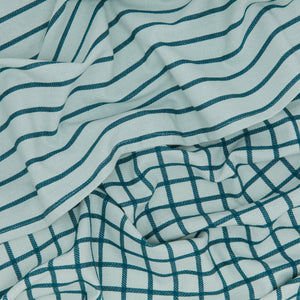 Essential Yarn Dyed Dish Towel, Set of 2 - Sky + Peacock